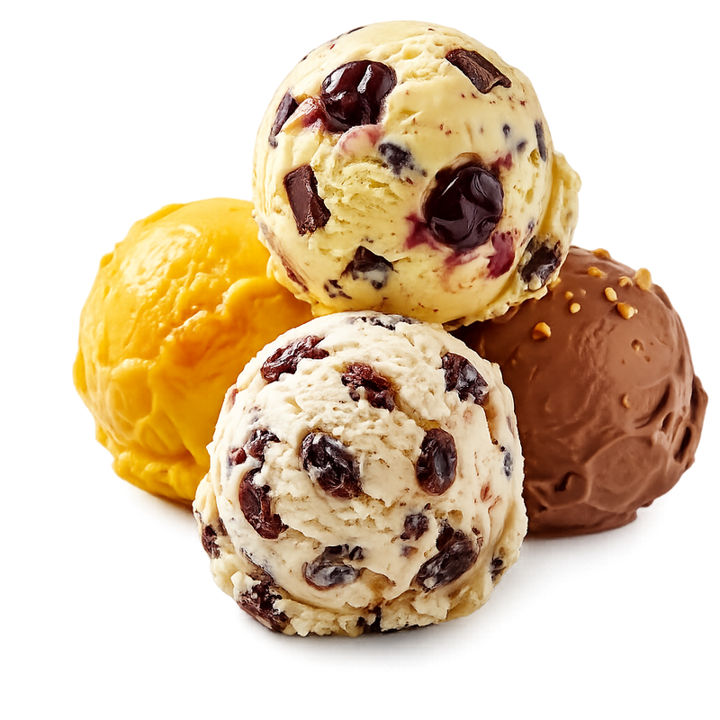 Bolas de gelato artesanal